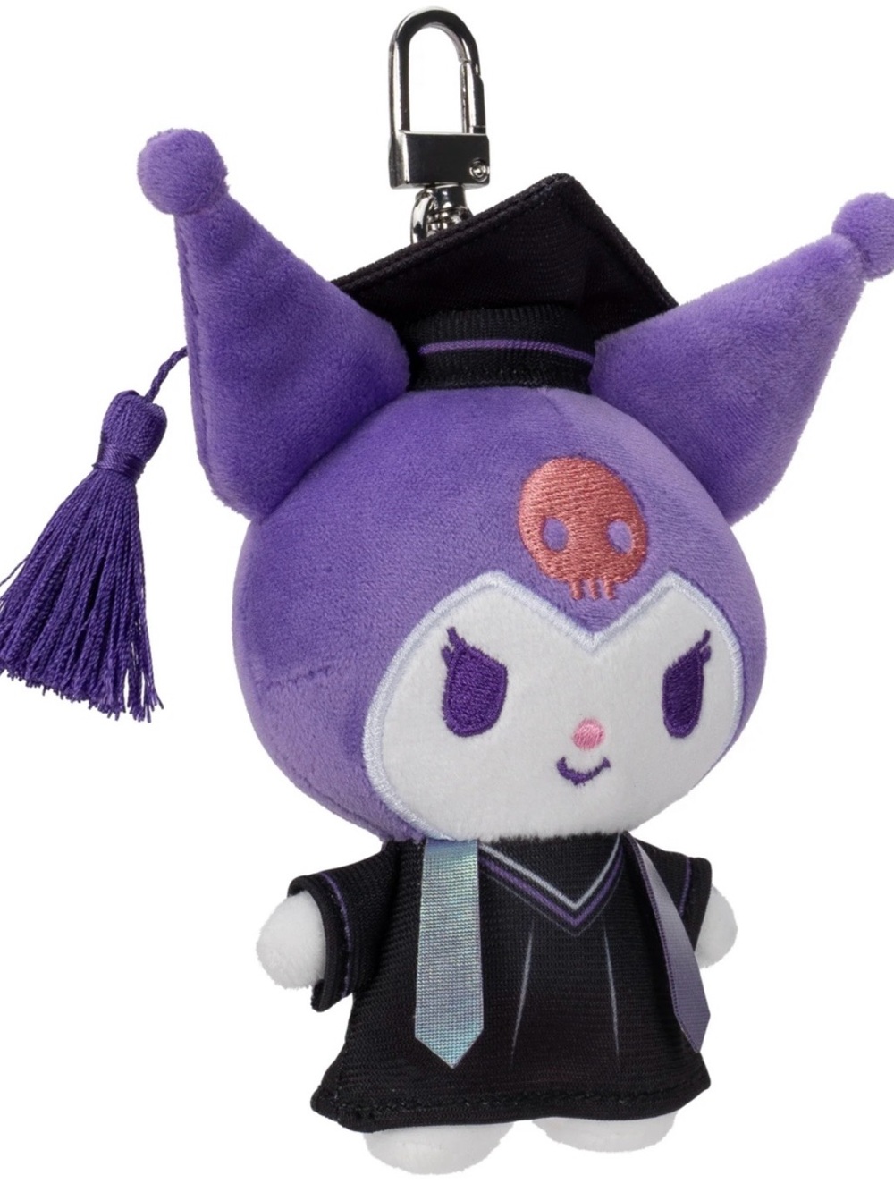 Sanrio Kuromi 4” Graduation Plush Mascot Class 2026 Clip On